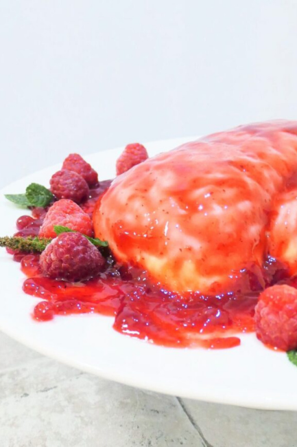 Forloren abehjerne panna cotta