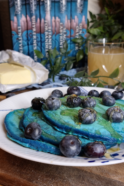 Blå pandekager med blåbær fra Percy Jackson